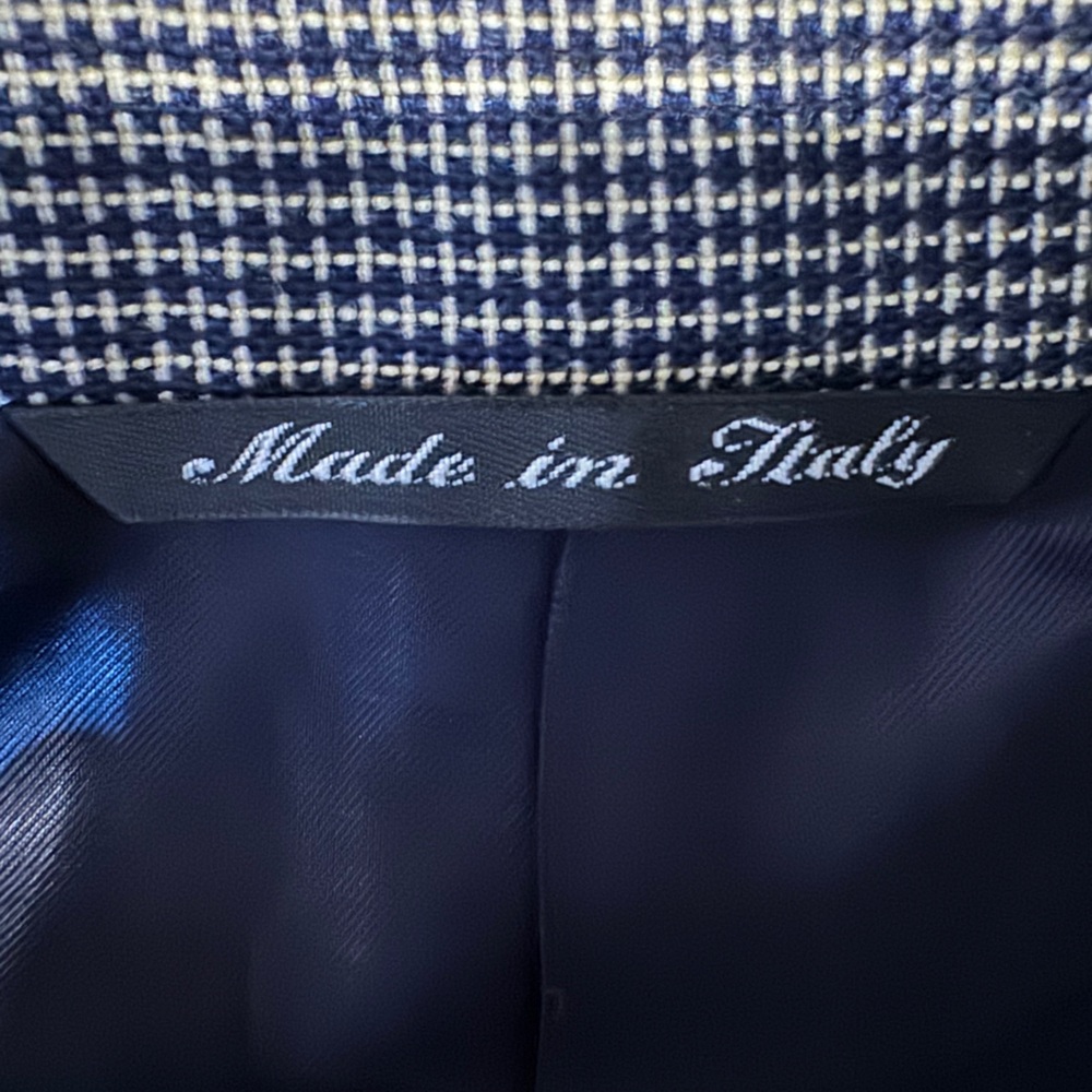 NWT MENS Canali Black and White Houndstooth Blazer - Picture 6 of 10